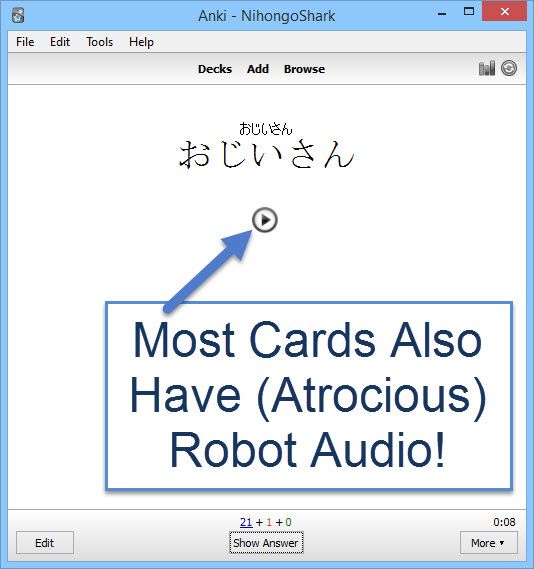 Audio for JLPT N5 Vocabulary Flashcards