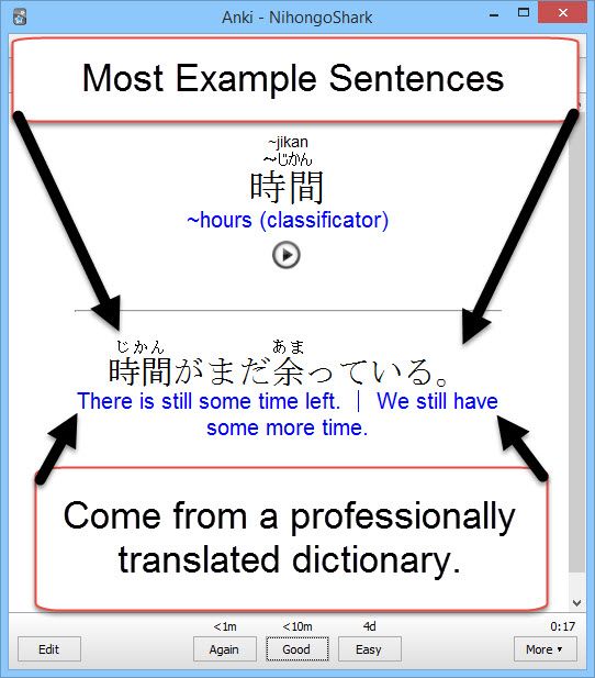 study JLPT N5 vocabulary with example sentences